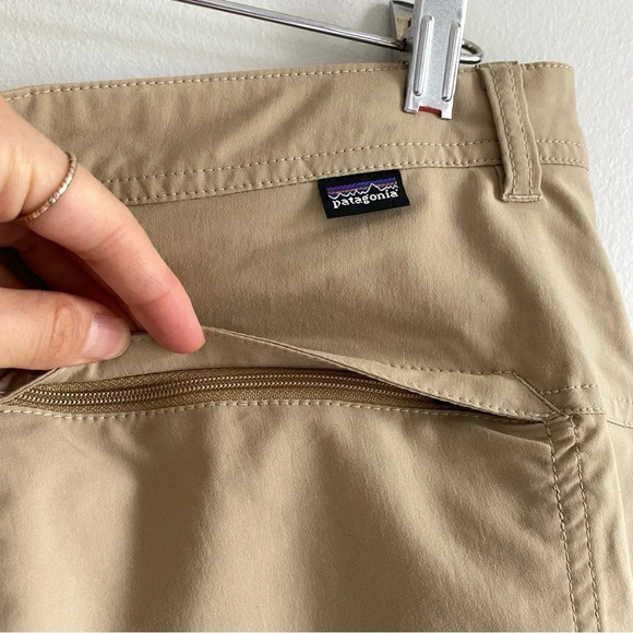 PATAGONIA Intercontinental Tan Mid-Rise Hiking Pants Size 12 - Picture 9 of 16